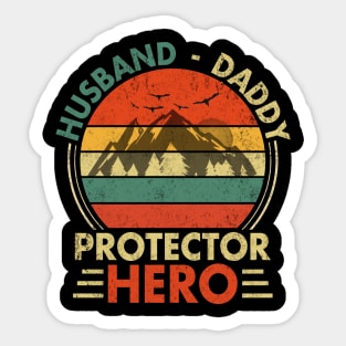 Husband Daddy Protector Hero Gift For Dad Christmas Birthday Sticker